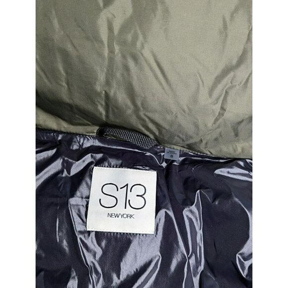 S13 Women's Harper Hooded Maxi Puffer Coat in Military Size S (MSRP $600) - Picture 7 of 11